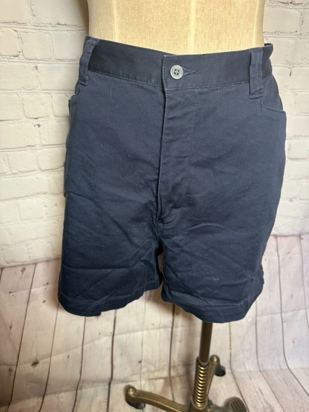 Vintage Lee High Waist Navy Blue Shorts Size 14